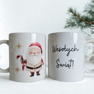 Kubek „Wesołych Świąt” z Mikołajem Klave