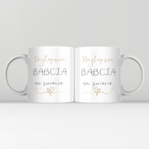 Kubek biały/czarne wnętrze - Dzień Babci