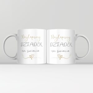 Kubek biały/czarne wnętrze - Dzień Dziadka