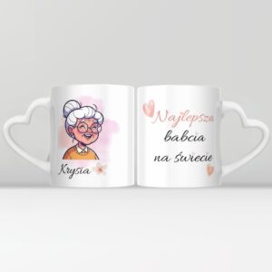 Kubek serce - Dzień Babci